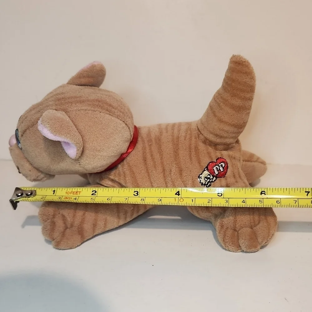 Vintage 80s Tonka Pound Purries Tabby Cat Stuffed animal with wear and tear